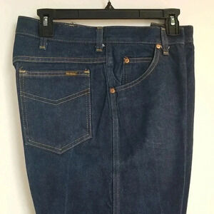 Western Roebucks Dark Blue Jeans 36x30 starched Creased Vintage